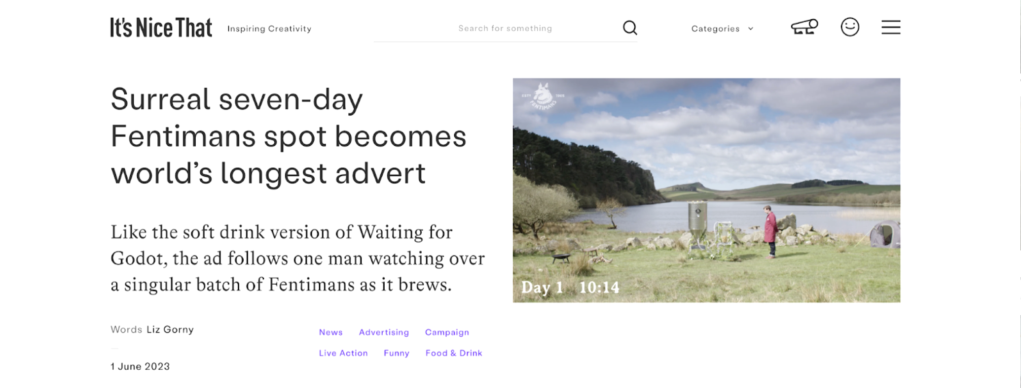 Fentimans Softs - 7 Day Film case study