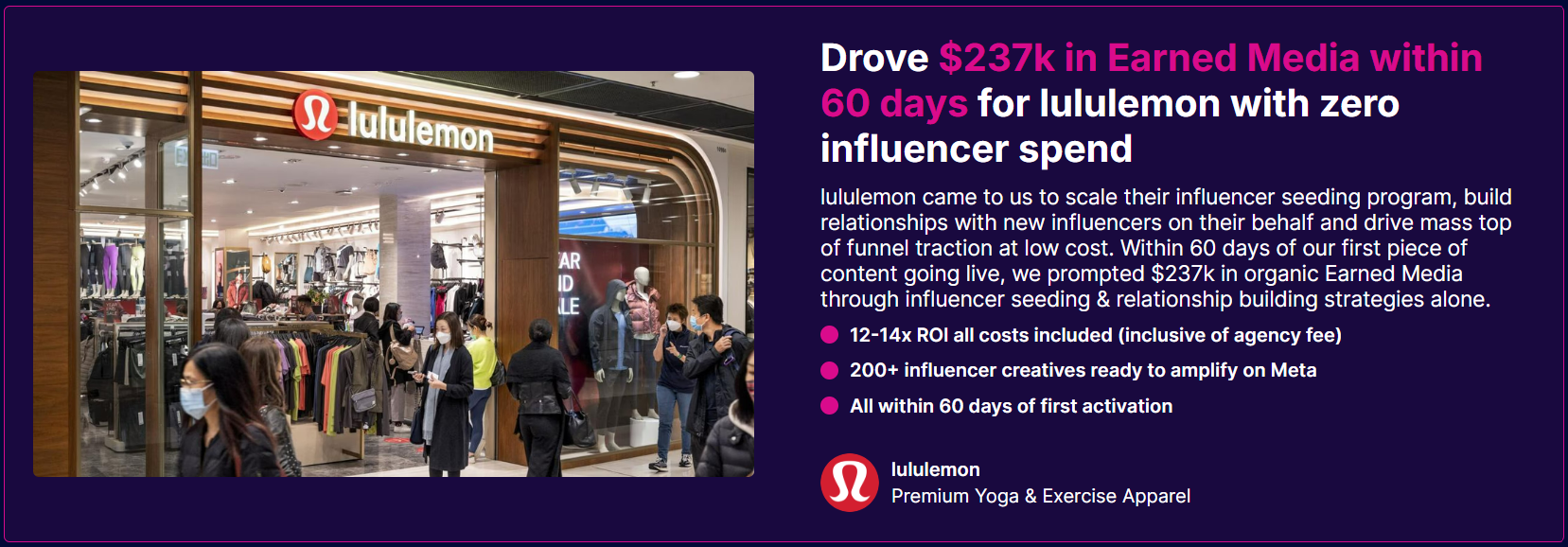 Scaling Lululemon's Influencer Seeding Operation case study